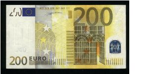 200 Euro.

Serial -S- prefix (Italy).

Iron and glass architecture on face and back.

Pick #6s Banknote