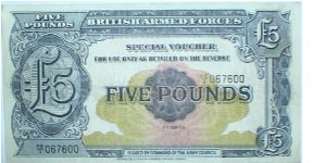 5 Pounds. British Armed Forces. 2nd Series. Banknote