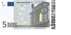 Purple Brown and Olive.  Window / Brige in Classical Style. Banknote