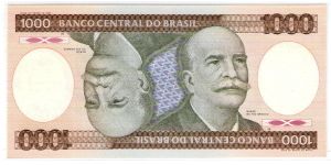 Brazil 1000 Cruzeiros UNC Front Design: Barao Do Rio Branco Banknote