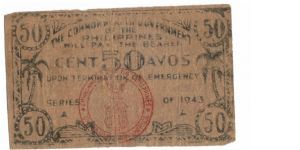 S-404 Leyte 50 Centavos note. Banknote