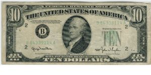 USA New York 1950 $10 Banknote