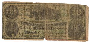 this is a confederate ten dollar bill from 1861 baught for $1.50 in antique shop, anyone with info on this document please let me know. Banknote