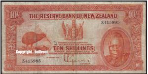 10/- Lefeaux Z (First Prefix) Banknote