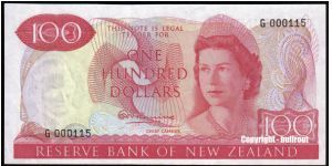 $100 Fleming G 000115 (First prefix) Banknote