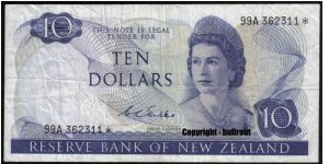 $10 Wilks 99A* (replacement note) Banknote