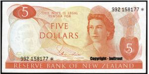 $5 Hardie I 992* (replacement note) Banknote