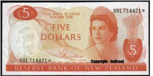 $5 Hardie I 991* (replacement note) Banknote