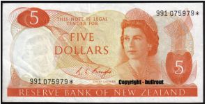 $5 Knight 991* (replacement note) Banknote