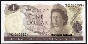 $1 Hardie I Y92* (replacement note) Banknote