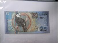 Surinam 25 Gulden banknote. Uncirculated Banknote