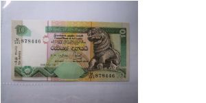 Sri Lanka 10 Rupees in Uncirculated condition. Banknote