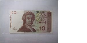 Croatia 10 Dinara in Uncirculated condition Banknote