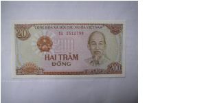Viet Nam 200 Dong banknote in UNC condition Banknote