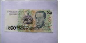 Brazil 500 Cruzados/500 Cruzerios banknote in UNC condition Banknote