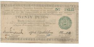 S-664 Negros 20 Peso note. Banknote