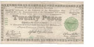 S-678 Negros 20 Peso note. Banknote