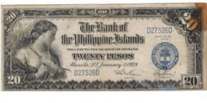 PI-18 Philippine 20 Peso note. Banknote