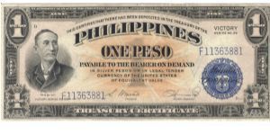 PI-94 Philippine 1 Peso note, Victory Series. Banknote