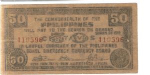 S142 Rare Bohol 50 Centavos note, Illegial issue. Banknote