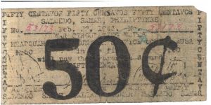 SMR784 Salcedo, Samar 50 centavos note Banknote