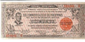 S646a Negros Occidental 1 Peso note. Banknote