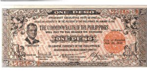 S646b Negros Occidental 1 Peso note. Banknote