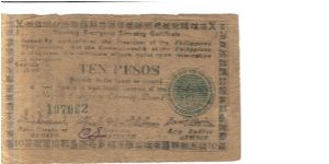 S683 Negros Emergency Board 10 Pesos note. Banknote