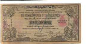 S645 Negros Occidental 50 Centavos note. Banknote