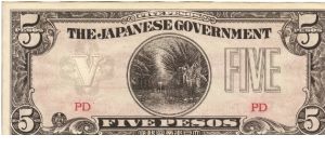 PI-107a, 5 Pesos note under Japan rule. Banknote