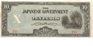 PI-108b, 10 Pesos note under Japan rule. Banknote