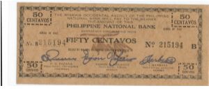 S-576c, Misamis 50 Centavos note. Banknote