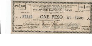 S-572, Misamis 1 Peso note. Banknote