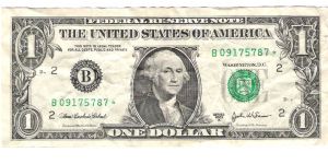 2003-A STAR $1.00 dollar US Banknote