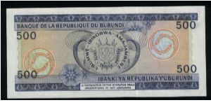 Banknote from Burundi