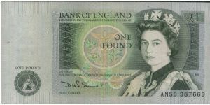 A Series Great Britain 1 Pound 

Dated 1982-1984  

No: AN50 987669,
Bank Of England

OFFER VIA EMAIL Banknote