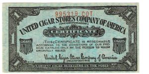 United Cigar Stores of America
1 coupon 3 995319 COT Banknote