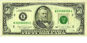 1990 $50 Note(F) U.S.A. Banknote