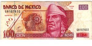 2002 100(Cien) Pesos(F) Mexico Banknote