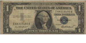 Silver Certificate, The United States Of American 1957 series Banknote