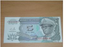 5 new Makuta, 24 June, 1993 Banknote