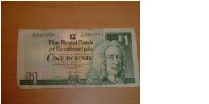 Royal Bank of Scotland, one pound, dated 1 Oct 2001 Banknote