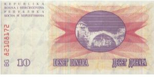 Banknote from Bosnia