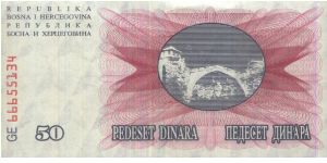 Banknote from Bosnia