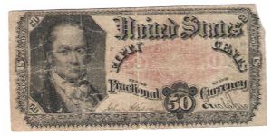 5th issue-Fifty Cents/ series of 1875 50 cent fractional Currency
Bust of William H. Crawford
(secratary of war)

A Gift from thingee CCF Forum
Thank You thingee Banknote