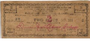 S-577a Misamis 2 Pesos note. Will trade this note for Philippine notes I don't have. Banknote