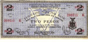S-306a Iloilo 2 Pesos note. Will trade this note for Philippine notes I don't have. Banknote