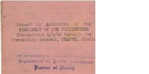 Banknote from Philippines