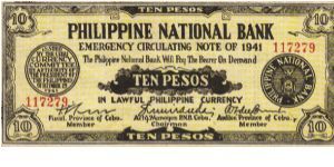 S-217b Cebu 10 Pesos note. Will trade this note for Philippine notes I don't have. Banknote