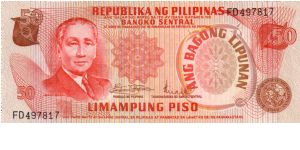 1st A.B.L. SERIES 29a (p156b) Marcos-Licaros FD497817 Banknote